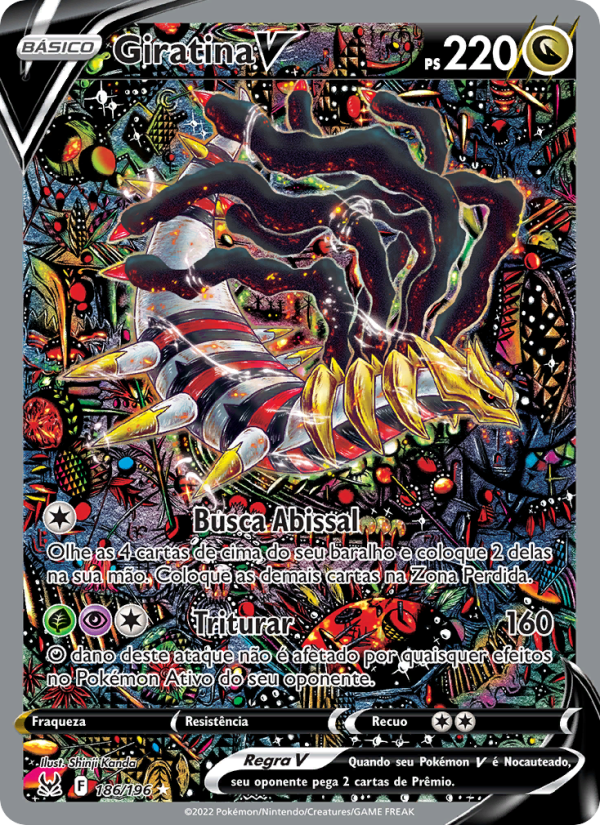 Giratina V 186 — Origem Perdida (Portuguese Pokémon TCG card)