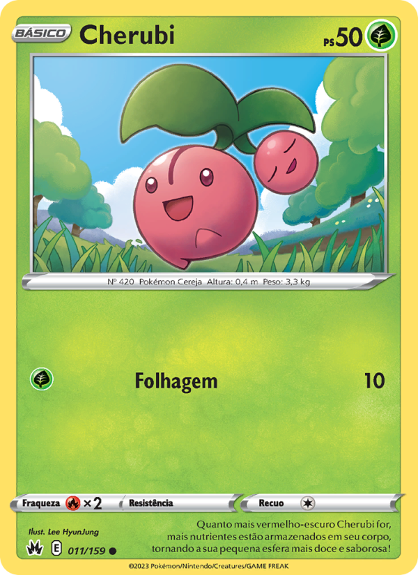 Cherubi 011 — Realeza Absoluta (Portuguese Pokémon TCG card)