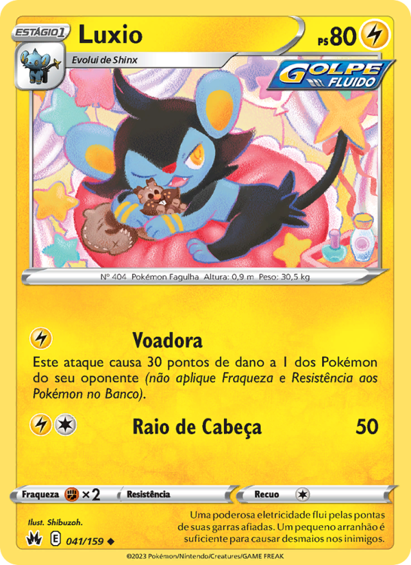 Luxio 041 — Realeza Absoluta (Portuguese Pokémon TCG card)
