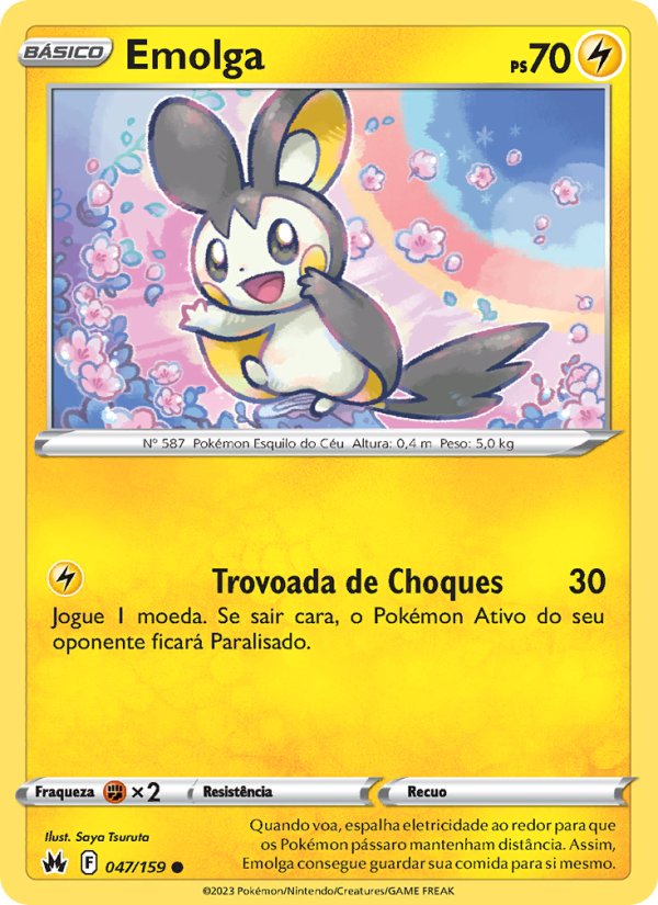Emolga 047 — Realeza Absoluta (Portuguese Pokémon TCG card)