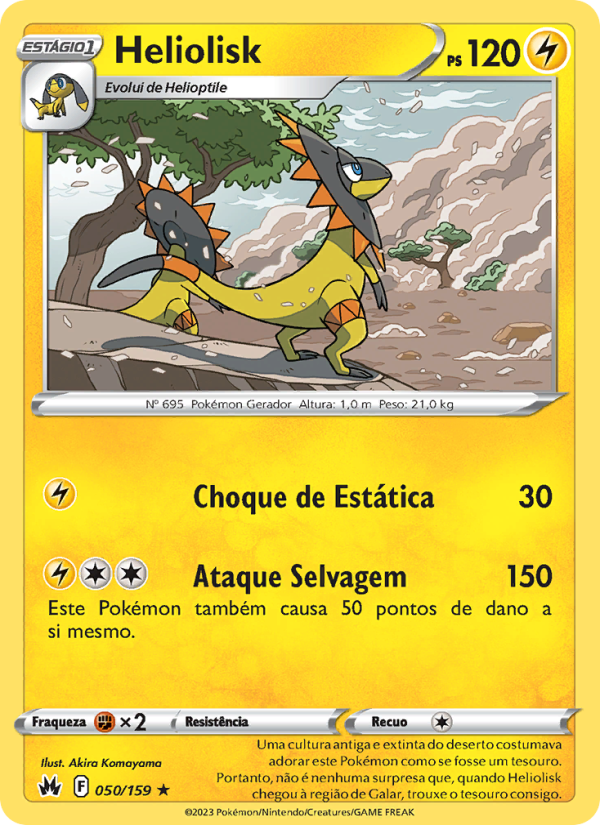 Heliolisk 050 — Realeza Absoluta (Portuguese Pokémon TCG card)