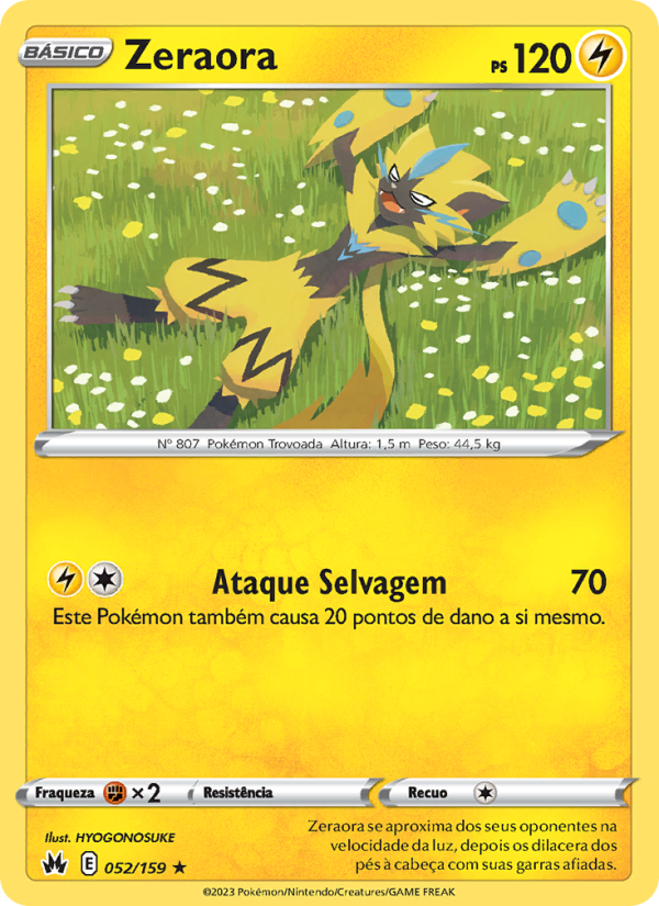 Zeraora 052 — Realeza Absoluta (Portuguese Pokémon TCG card)