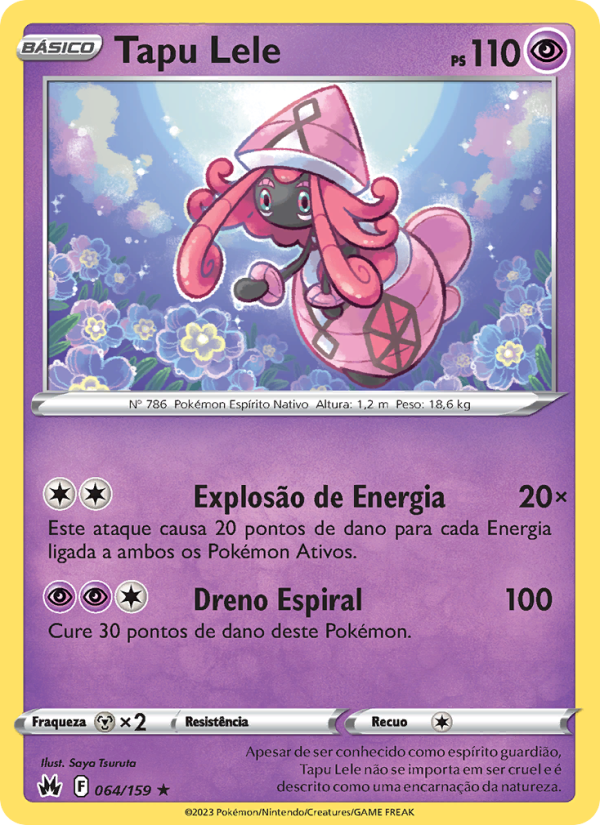Tapu Lele 064 — Realeza Absoluta (Portuguese Pokémon TCG card)