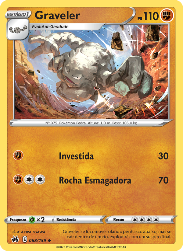 Graveler 068 — Realeza Absoluta (Portuguese Pokémon TCG card)