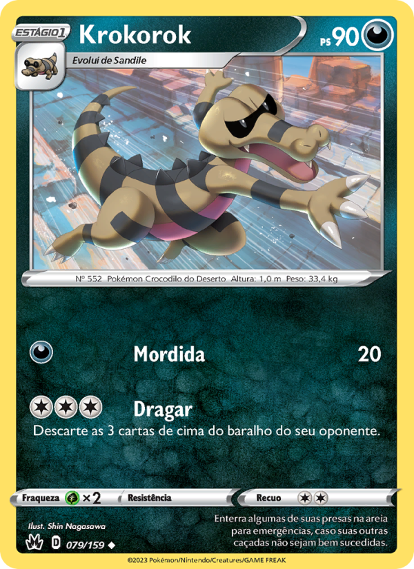 Krokorok 079 — Realeza Absoluta (Portuguese Pokémon TCG card)