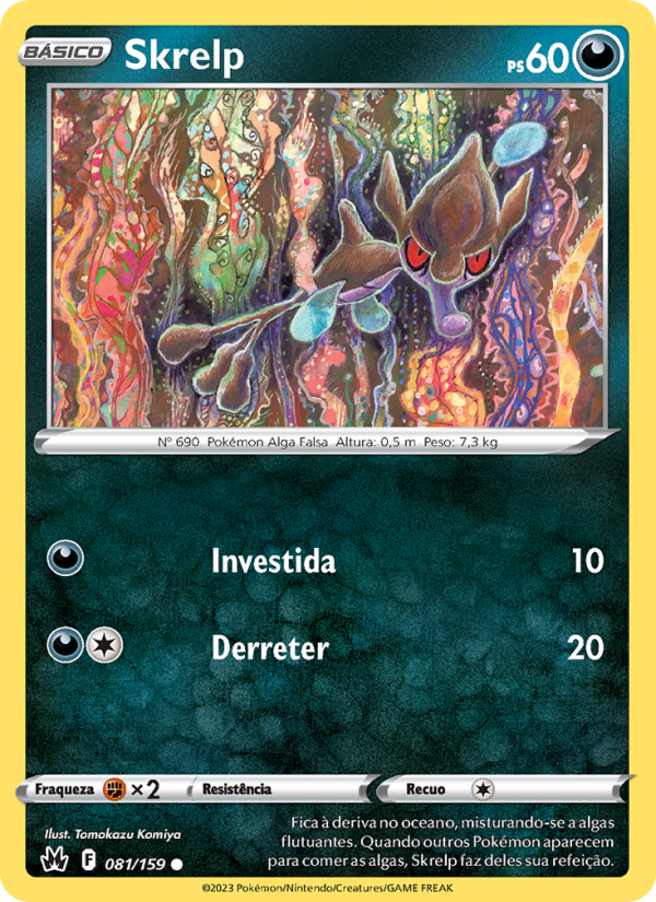 Skrelp 081 — Realeza Absoluta (Portuguese Pokémon TCG card)