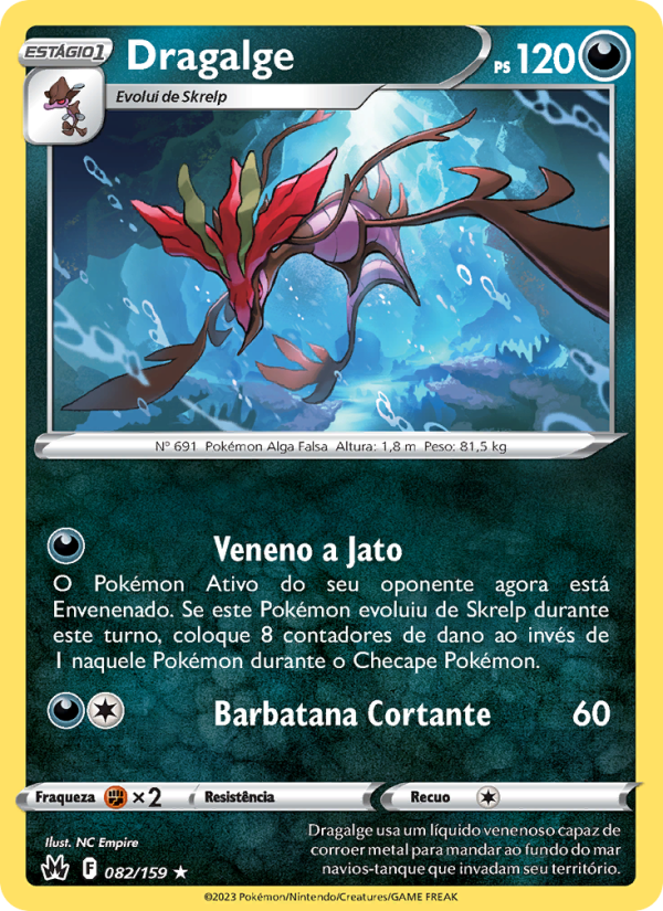 Dragalge 082 — Realeza Absoluta (Portuguese Pokémon TCG card)