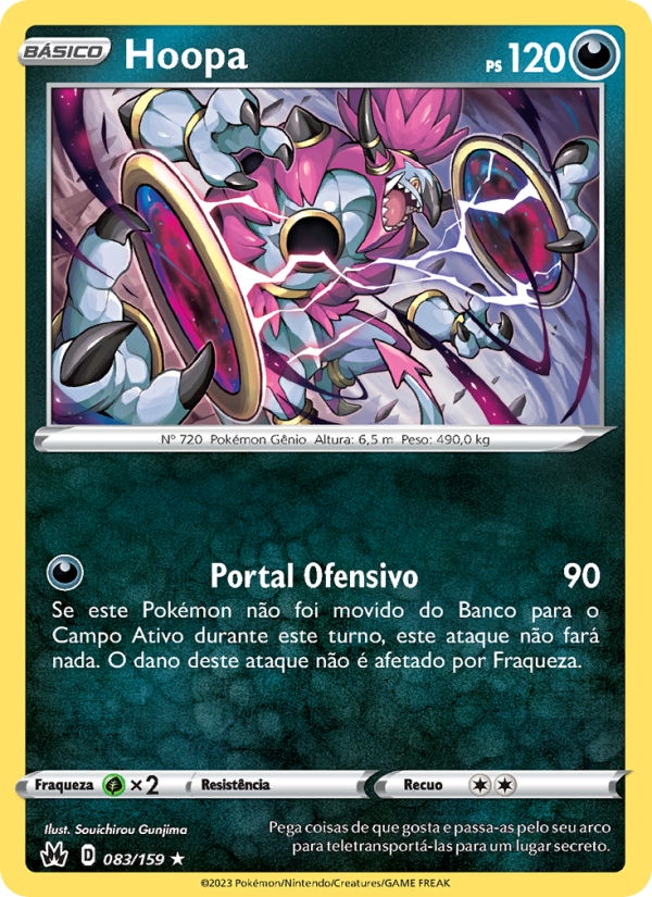Hoopa 083 — Realeza Absoluta (Portuguese Pokémon TCG card)