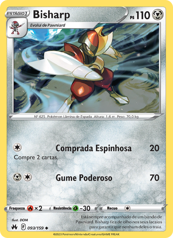 Bisharp 093 — Zenit der Könige (Portuguese Pokémon TCG card)