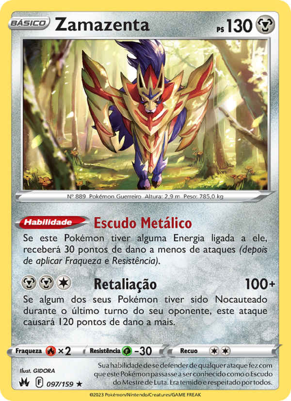 Zamazenta 097 — Zenit der Könige (Portuguese Pokémon TCG card)