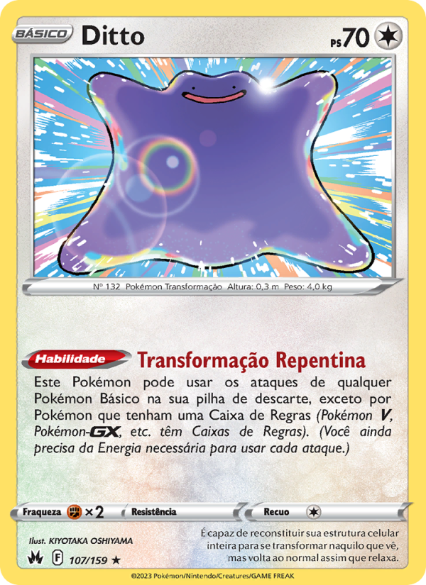 Ditto 107 — Realeza Absoluta (Portuguese Pokémon TCG card)