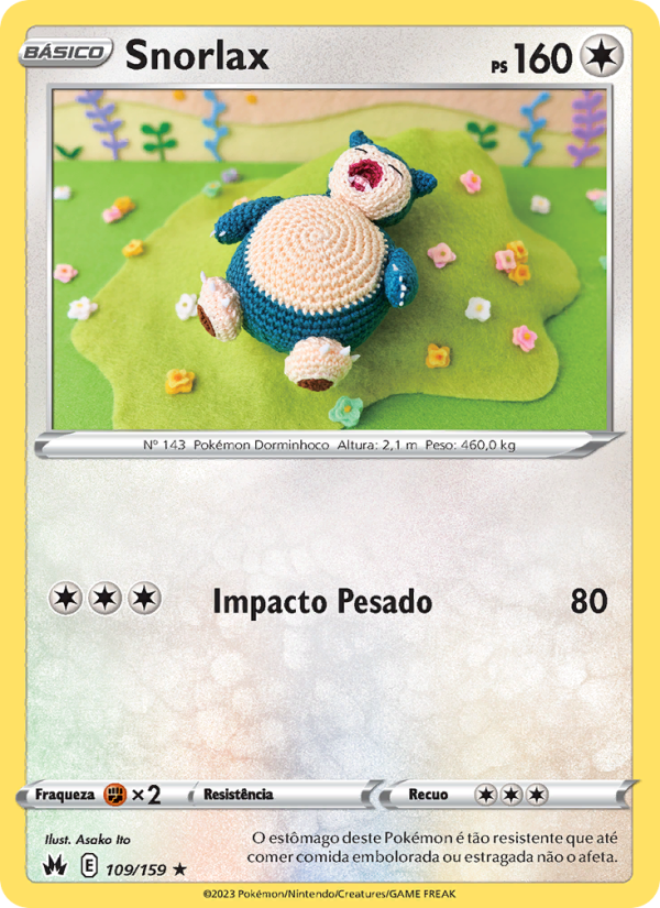 Snorlax 109 — Realeza Absoluta (Portuguese Pokémon TCG card)