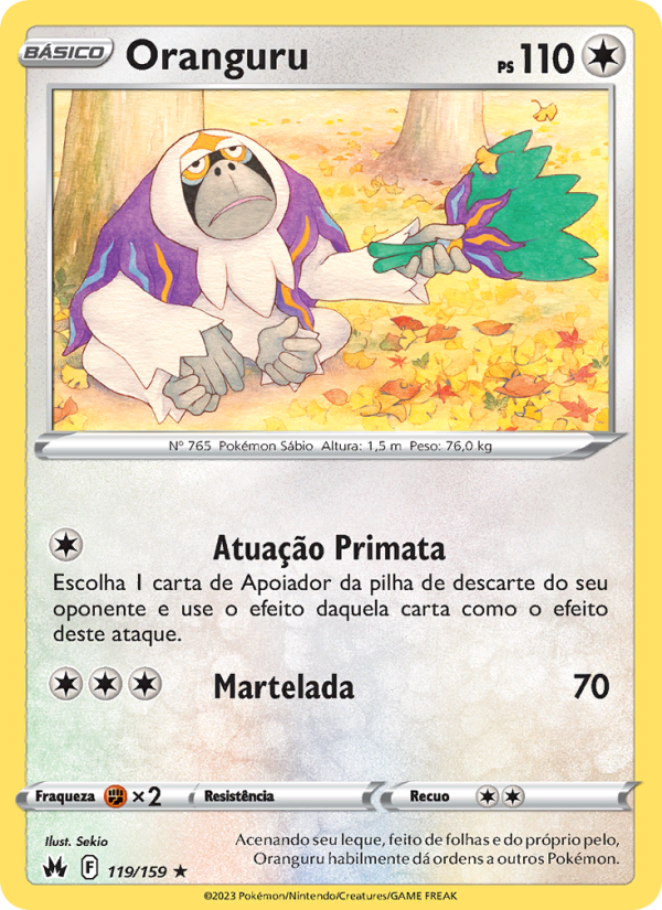 Oranguru 119 — Realeza Absoluta (Portuguese Pokémon TCG card)