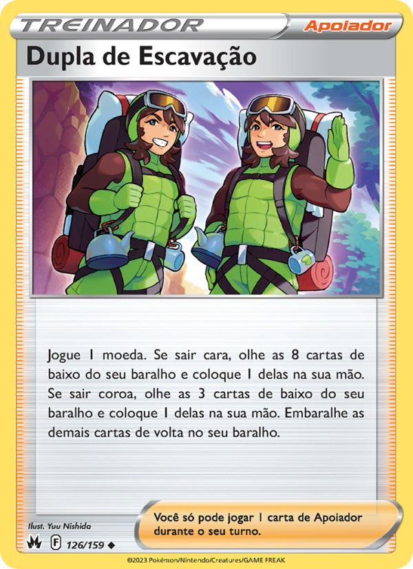 Dupla de Escavação 126 — Realeza Absoluta (Portuguese Pokémon TCG card)