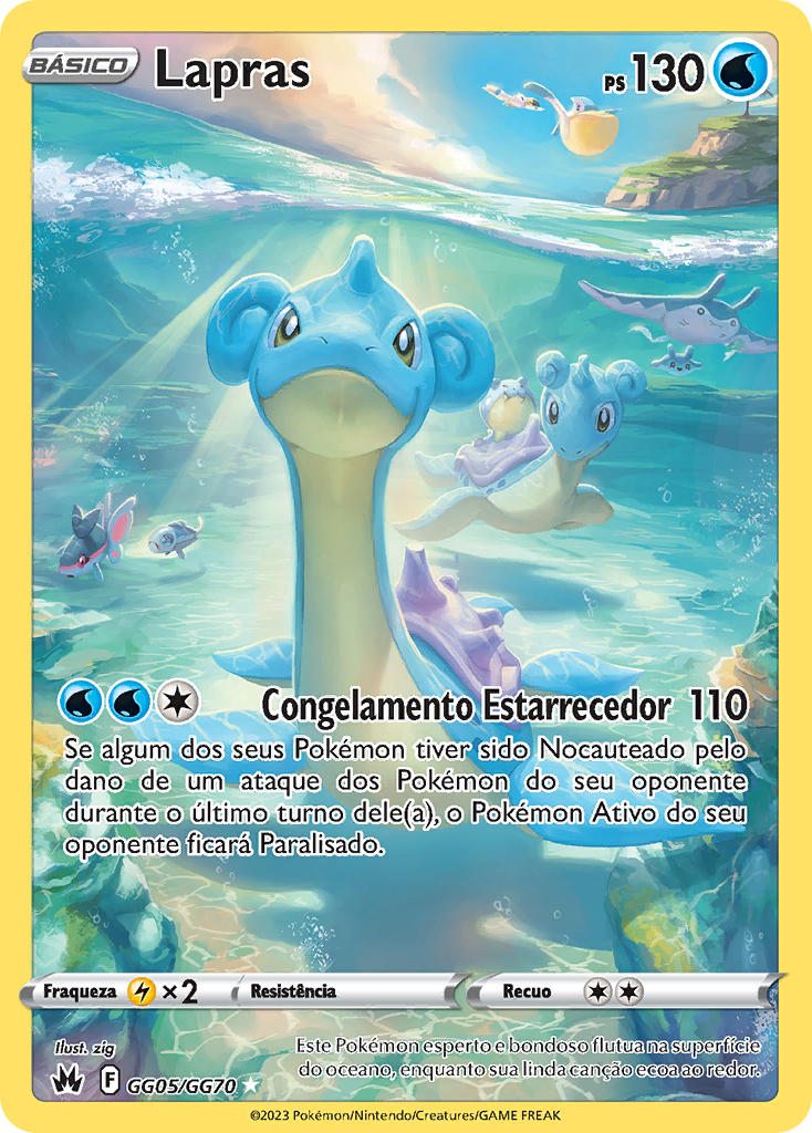Lapras GG05 — Realeza Absoluta Galeria de Galar (Portuguese Pokémon TCG card)
