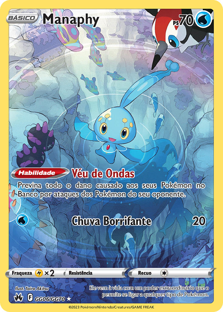 Manaphy GG06 — Realeza Absoluta Galeria de Galar (Portuguese Pokémon TCG card)