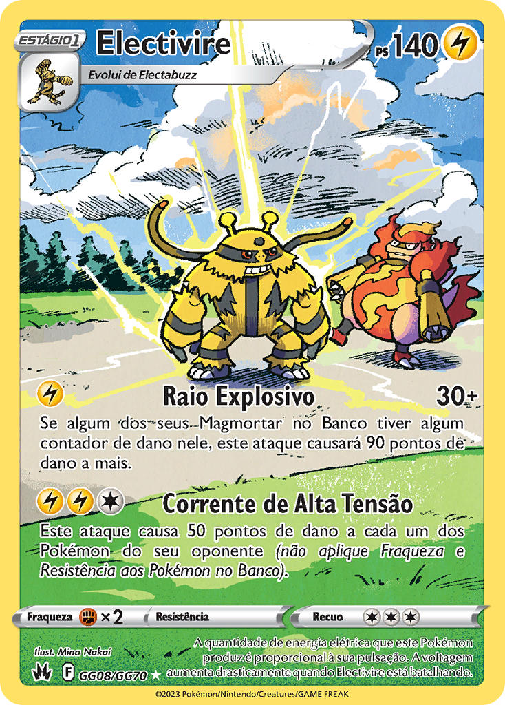 Electivire GG08 — Realeza Absoluta Galeria de Galar (Portuguese Pokémon TCG card)
