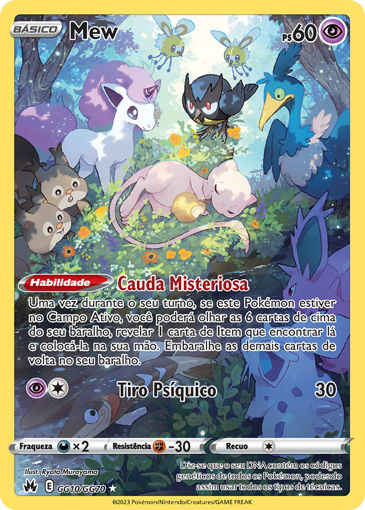 Mew GG10 — Realeza Absoluta Galeria de Galar (Portuguese Pokémon TCG card)