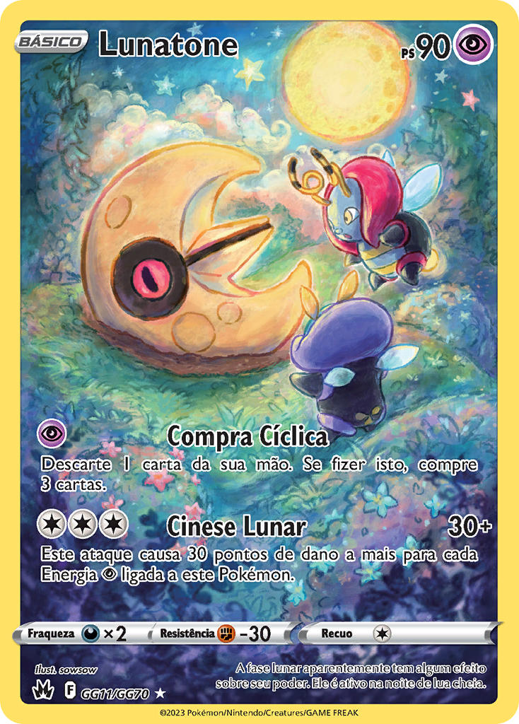 Lunatone GG11 — Realeza Absoluta Galeria de Galar (Portuguese Pokémon TCG card)