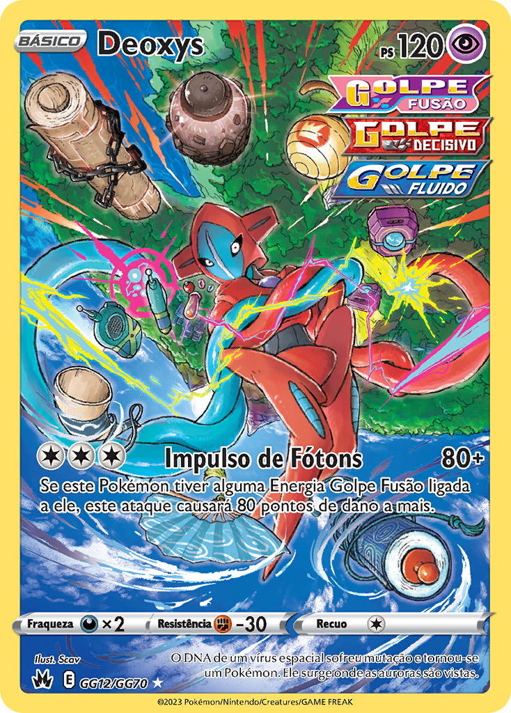 Deoxys GG12 — Realeza Absoluta Galeria de Galar (Portuguese Pokémon TCG card)