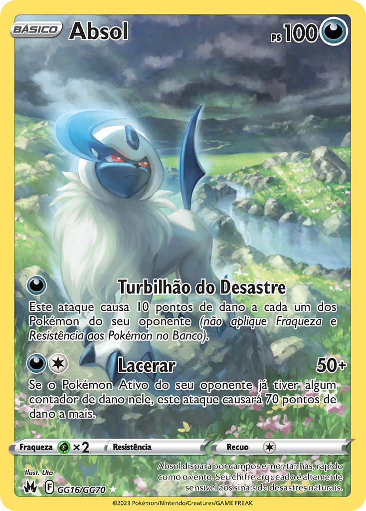 Absol GG16 — Realeza Absoluta Galeria de Galar (Portuguese Pokémon TCG card)
