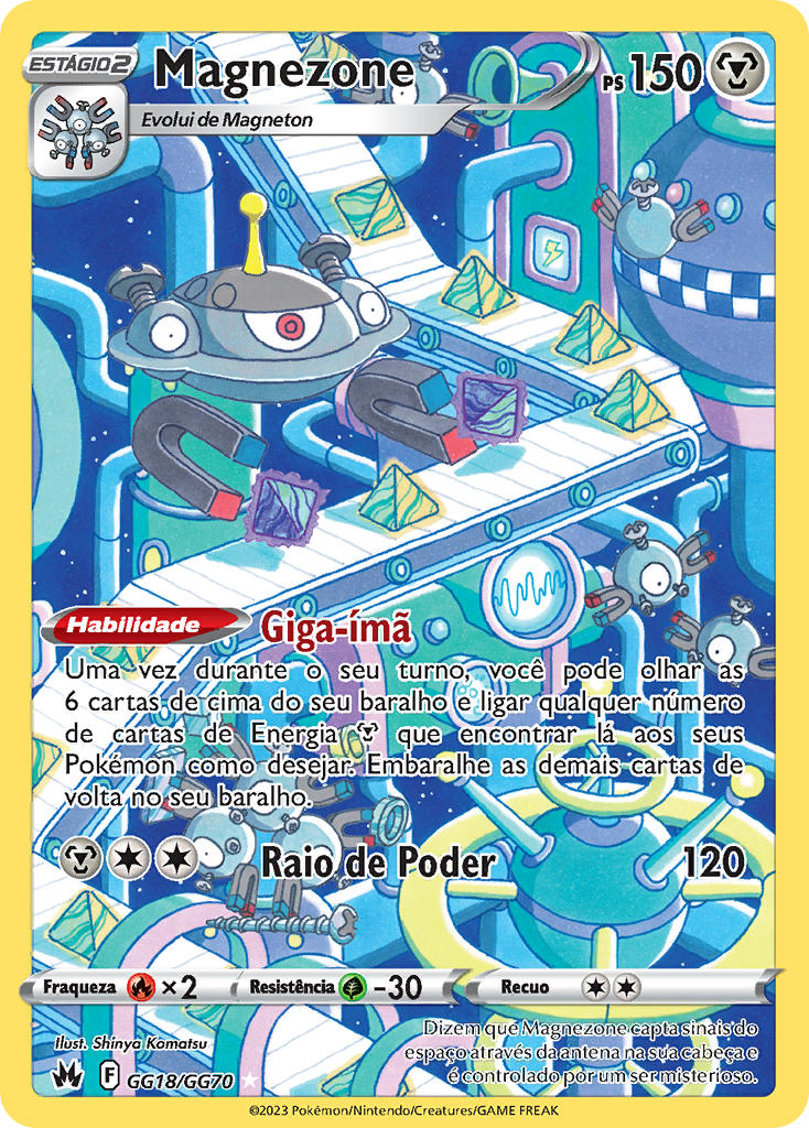 Magnezone GG18 — Realeza Absoluta Galeria de Galar (Portuguese Pokémon TCG card)