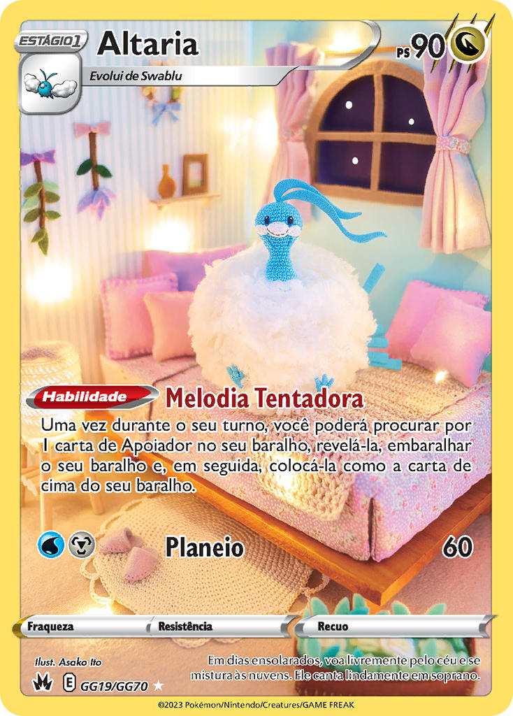 Altaria GG19 — Realeza Absoluta Galeria de Galar (Portuguese Pokémon TCG card)