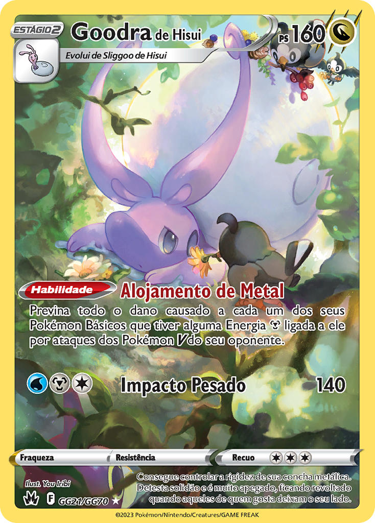 Goodra de Hisui GG21 — Realeza Absoluta Galeria de Galar (Portuguese Pokémon TCG card)