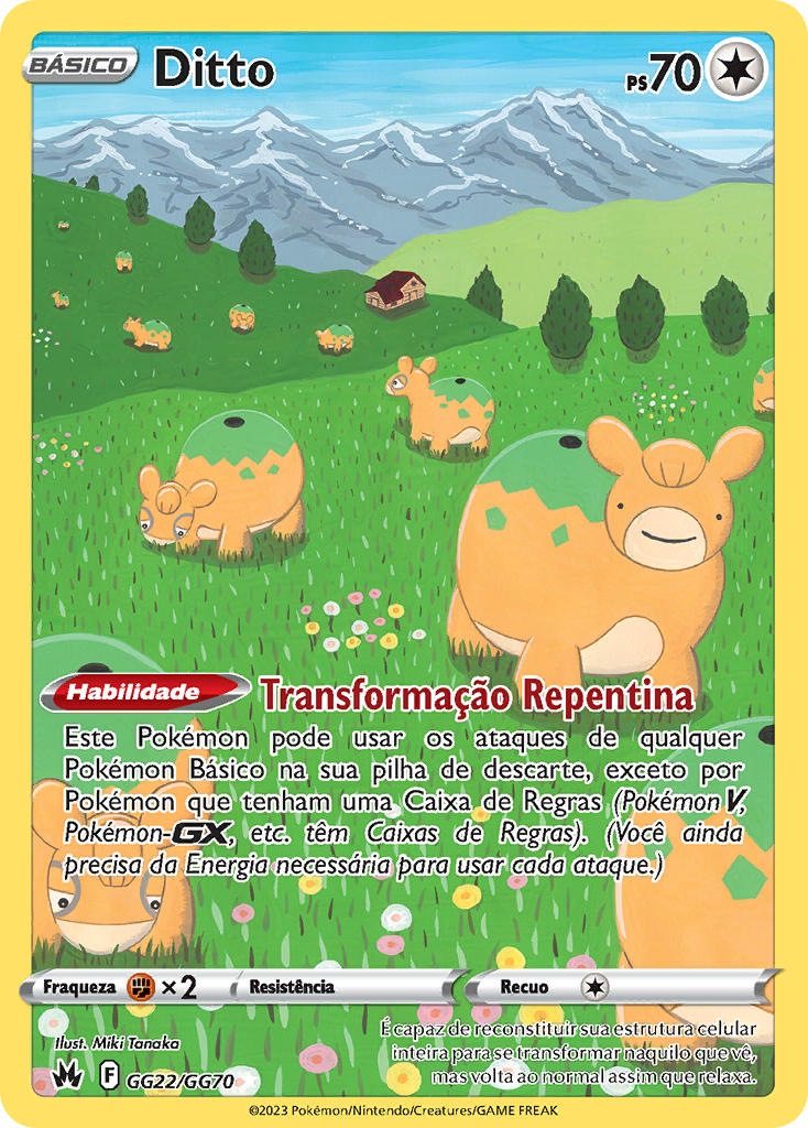Ditto GG22 — Realeza Absoluta Galeria de Galar (Portuguese Pokémon TCG card)