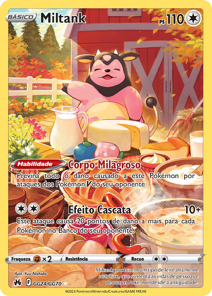 Miltank GG24 — Realeza Absoluta Galeria de Galar (Portuguese Pokémon TCG card)