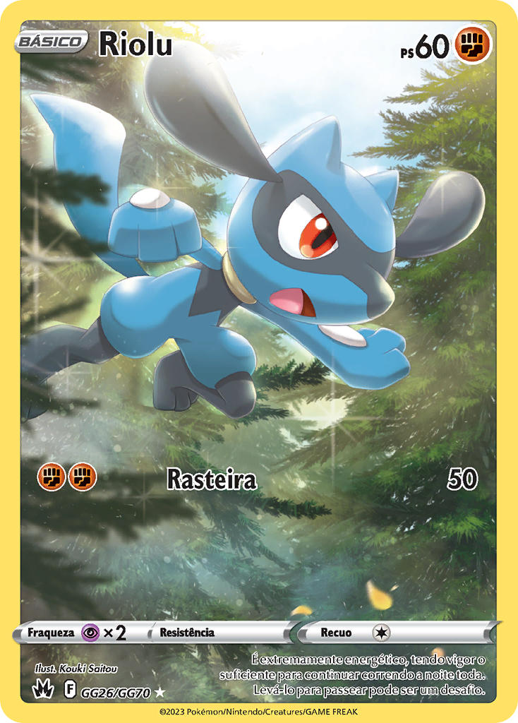 Riolu GG26 — Realeza Absoluta Galeria de Galar (Portuguese Pokémon TCG card)
