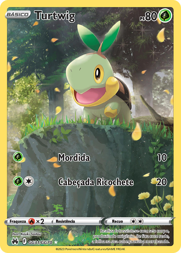 Turtwig GG31 — Realeza Absoluta Galeria de Galar (Portuguese Pokémon TCG card)