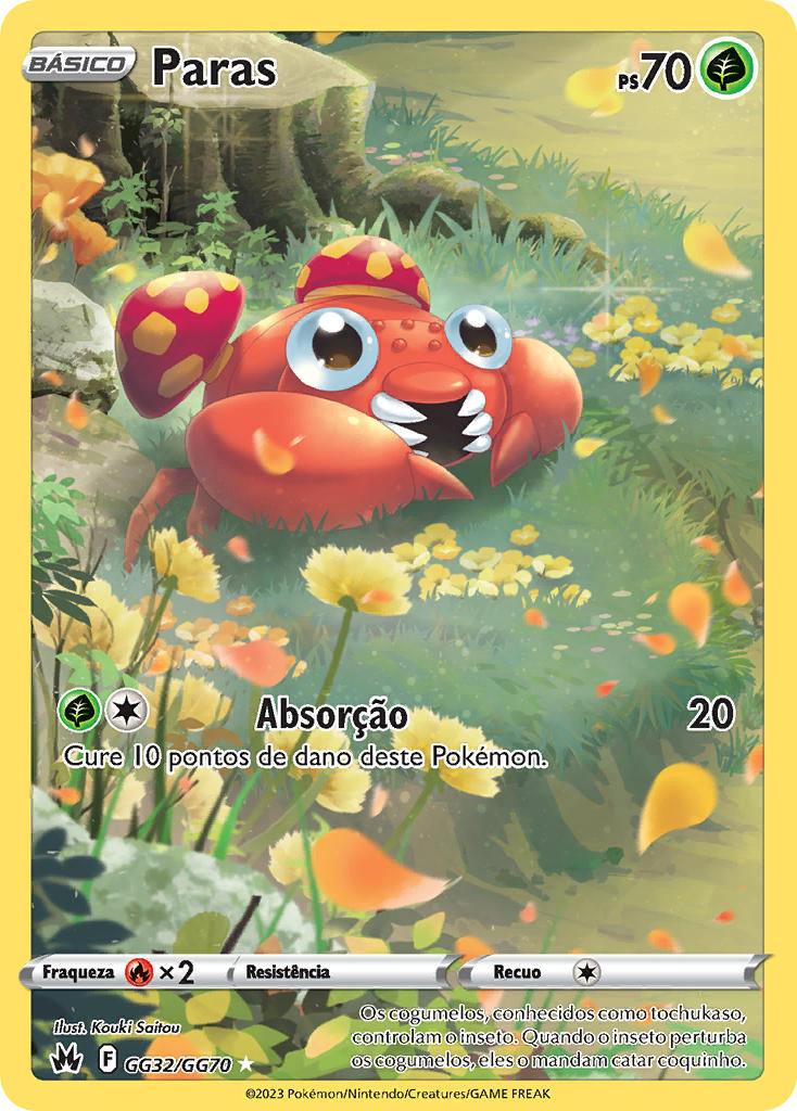 Paras GG32 — Realeza Absoluta Galeria de Galar (Portuguese Pokémon TCG card)