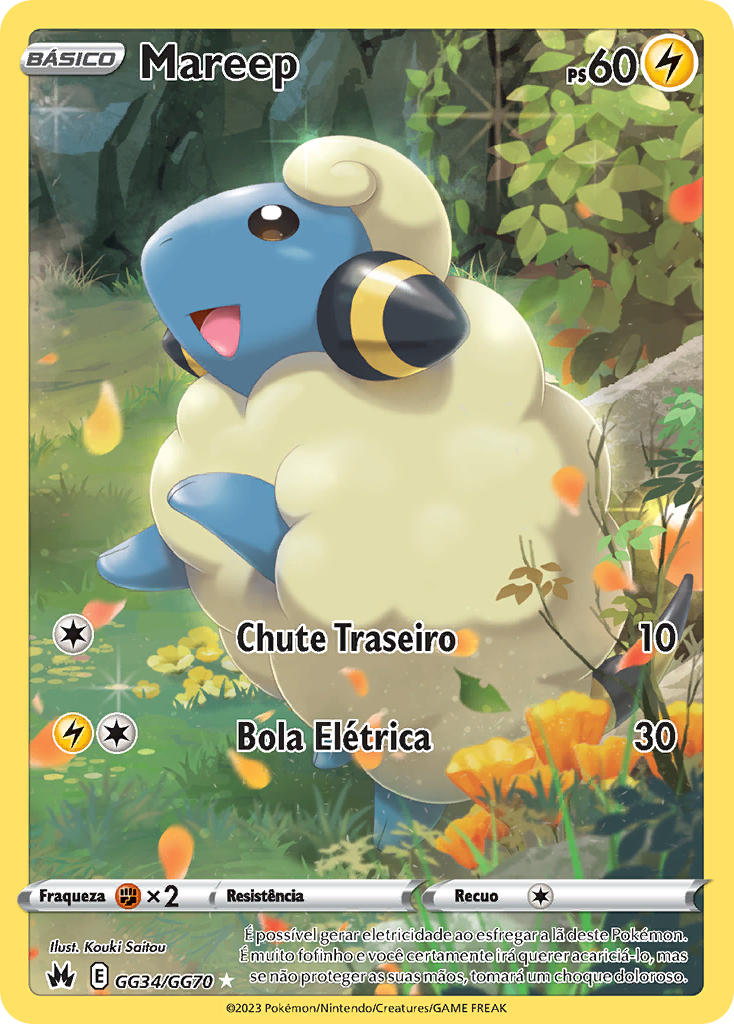 Mareep GG34 — Realeza Absoluta Galeria de Galar (Portuguese Pokémon TCG card)