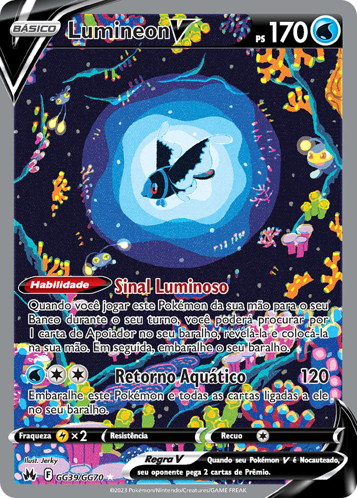 Lumineon V GG39 — Realeza Absoluta Galeria de Galar (Portuguese Pokémon TCG card)
