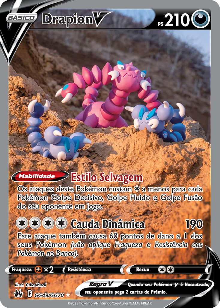 Drapion V GG49 — Realeza Absoluta Galeria de Galar (Portuguese Pokémon TCG card)