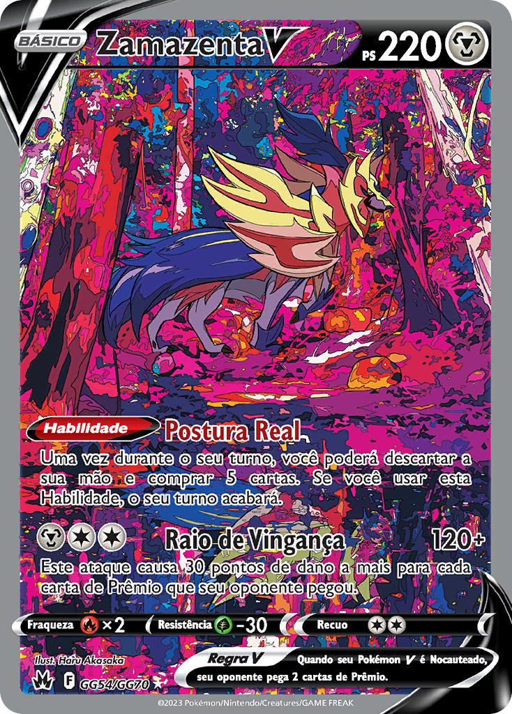 Zamazenta V GG54 — Realeza Absoluta Galeria de Galar (Portuguese Pokémon TCG card)