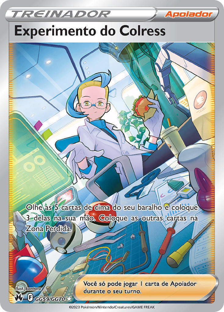 Experimento do Colress GG59 — Realeza Absoluta Galeria de Galar (Portuguese Pokémon TCG card)
