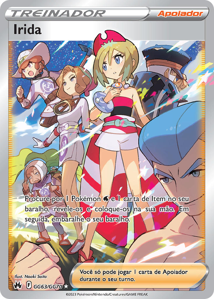 Irida GG63 — Realeza Absoluta Galeria de Galar (Portuguese Pokémon TCG card)