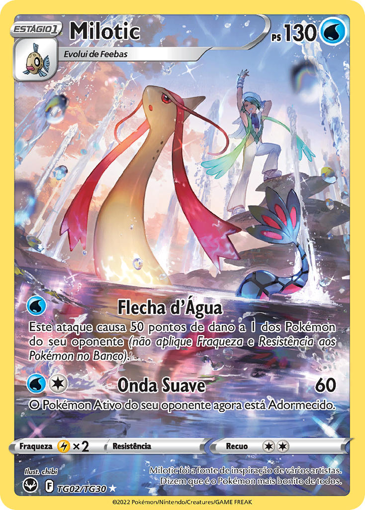 Milotic TG02 — Tempestade Prateada Galeria de Treinador (Portuguese Pokémon TCG card)
