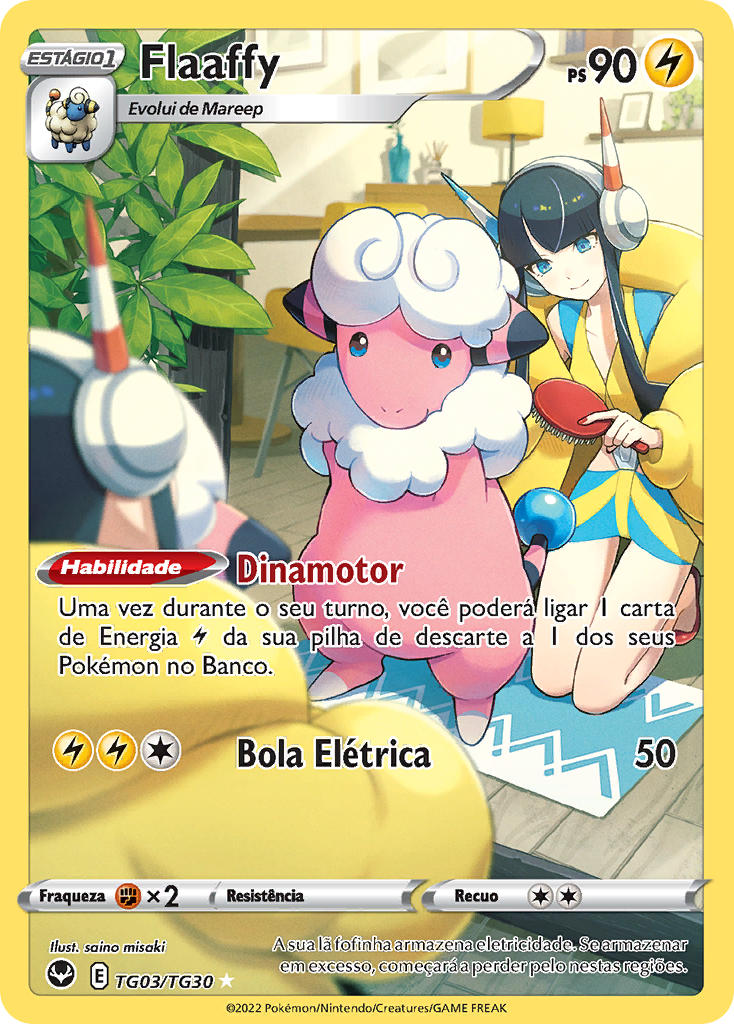 Flaaffy TG03 — Tempestade Prateada Galeria de Treinador (Portuguese Pokémon TCG card)