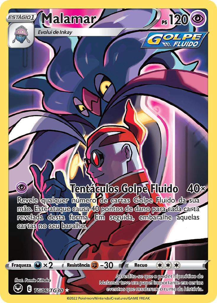 Malamar TG06 — Tempestade Prateada Galeria de Treinador (Portuguese Pokémon TCG card)