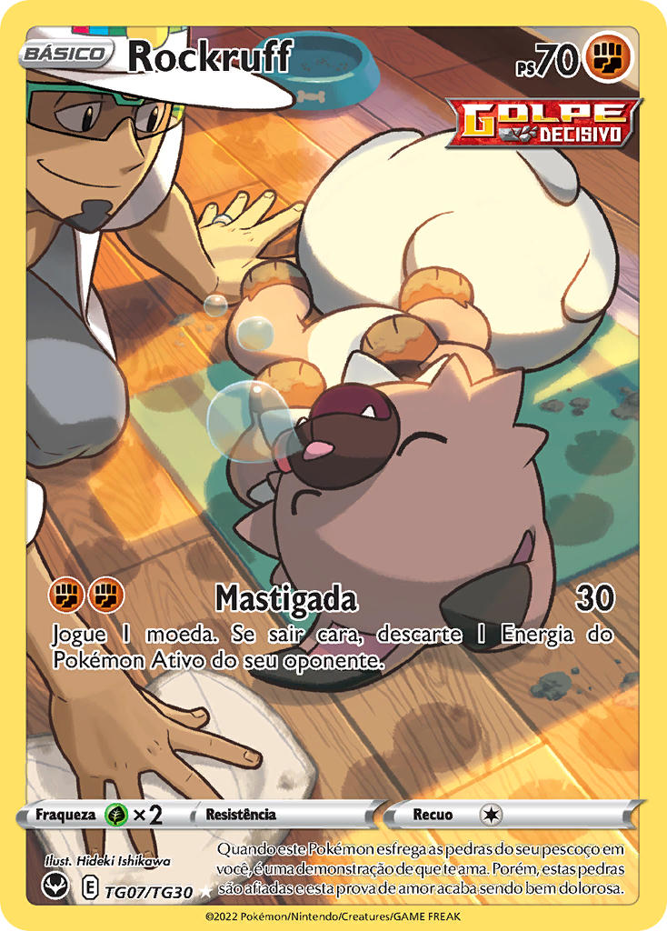 Rockruff TG07 — Tempestade Prateada Galeria de Treinador (Portuguese Pokémon TCG card)