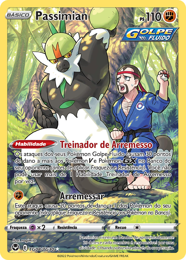 Passimian TG08 — Tempestade Prateada Galeria de Treinador (Portuguese Pokémon TCG card)