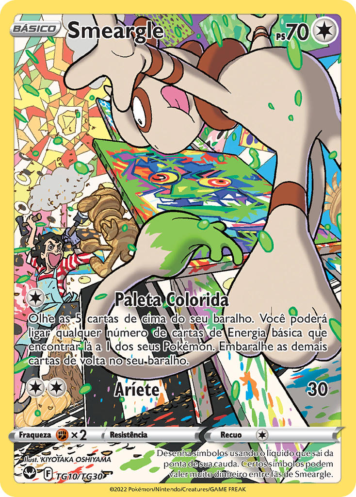 Smeargle TG10 — Tempestade Prateada Galeria de Treinador (Portuguese Pokémon TCG card)