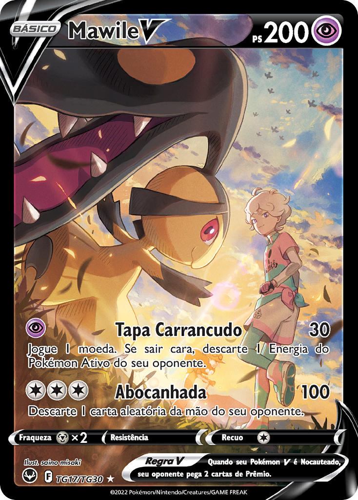 Mawile V TG17 — Tempestade Prateada Galeria de Treinador (Portuguese Pokémon TCG card)