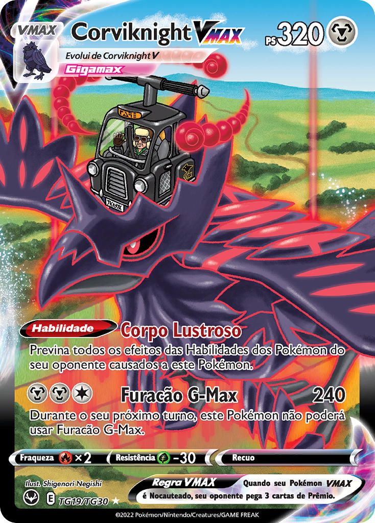 Corviknight VMAX TG19 — Tempestade Prateada Galeria de Treinador (Portuguese Pokémon TCG card)