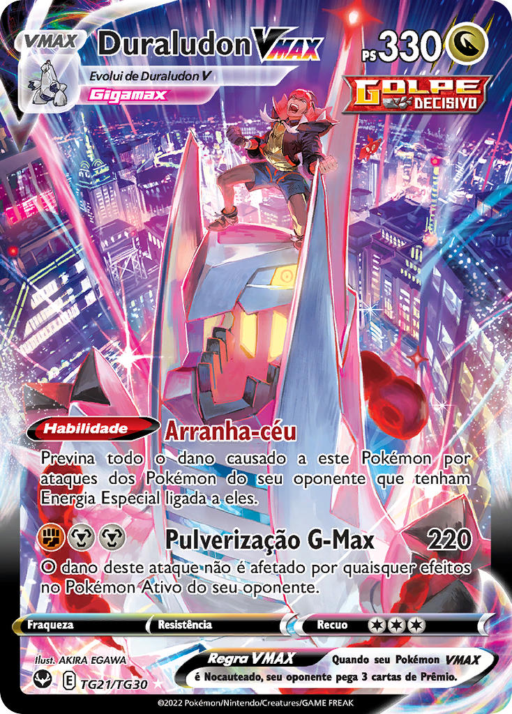 Duraludon VMAX TG21 — Tempestade Prateada Galeria de Treinador (Portuguese Pokémon TCG card)