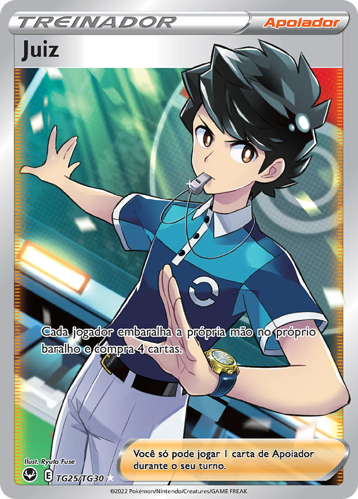 Juiz TG25 — Tempestade Prateada Galeria de Treinador (Portuguese Pokémon TCG card)