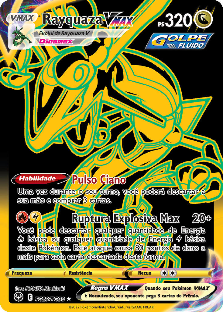 Rayquaza VMAX TG29 — Tempestade Prateada Galeria de Treinador (Portuguese Pokémon TCG card)